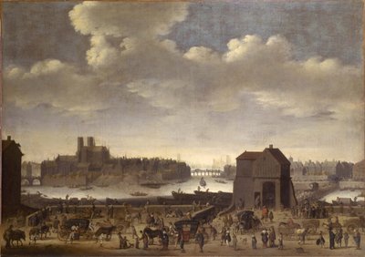 Quai ja Pont de la Tournelle, n. 1646, n. 1646 (öljy kankaalle) tekijältä Theodor Matham
