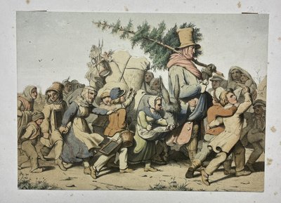 Pyhä Nikolaus lasten ympäröimänä tekijältä Theodor Mintrop