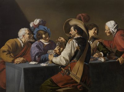 Pelikortit (öljy kankaalle) tekijältä Theodor Rombouts