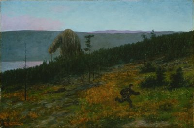 Tuhkapoika ja peikko tekijältä Theodor Kittelsen