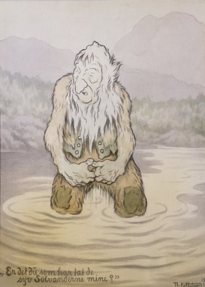 Kuka on ottanut seitsemän hopeankkaani? tekijältä Theodor Kittelsen