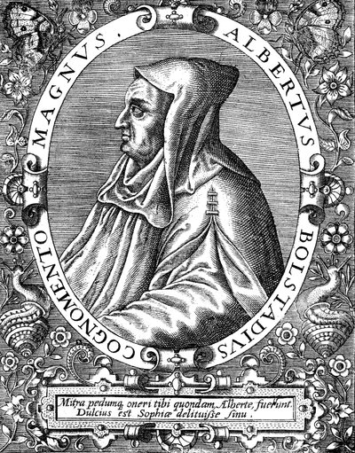 Albertus Magnus c1200-1280 saksalaissyntyinen dominikaaninen munkki, 1500-luvun loppu tekijältä Theodor de Bry