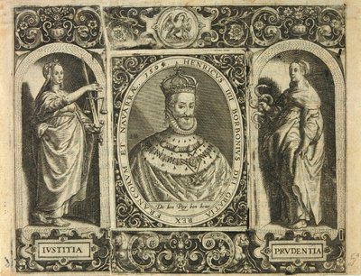 Henricus IIII Borbonius Dei Gratia Rex Francorum et Navarrae 1595 / Bry, Jean Théodore de Bry, Jean Théodore de tekijältä Theodor de Bry