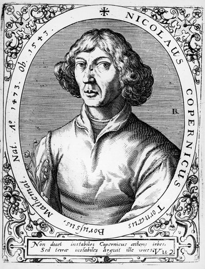 Mikolaj Kopernikin muotokuva, joka tunnetaan nimellä Nicolaus Copernicus (Torun tekijältä Theodor de Bry