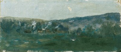 Mäkinen maisema puolikuun kanssa tekijältä Theodor von Hormann