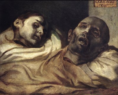 Kidutuksen uhrien päät (öljy kankaalle) tekijältä Theodore (after) Gericault