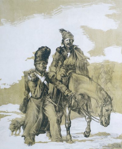 Perääntyä Moskovasta tekijältä Theodore (after) Gericault