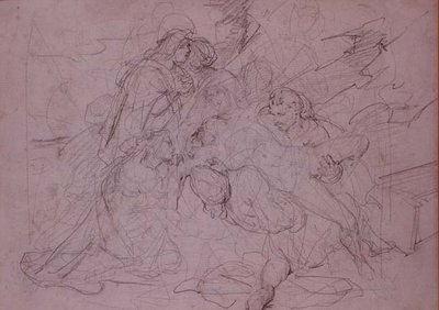 Laskeutuminen ristiltä (piirustus) tekijältä Theodore (attr. to) Gericault