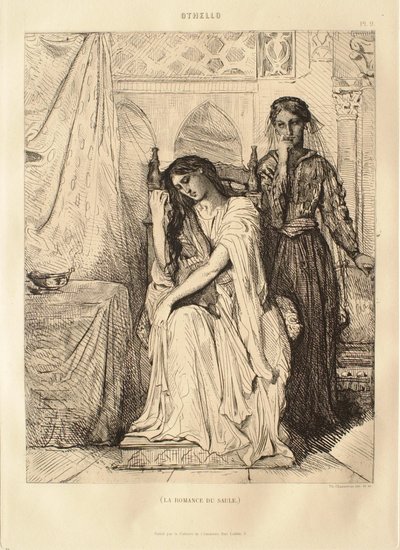 Othello-sarja: nro 9 (4. näytös, 3. kohtaus: Pajun romanssi) tekijältä Théodore Chassériau