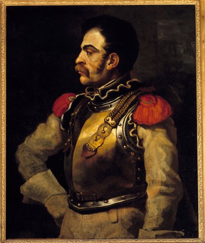 Kiväärimies nähtynä keskivartalossa. Theodore Gericaultin maalaus (1791-1824) tekijältä Theodore Gericault