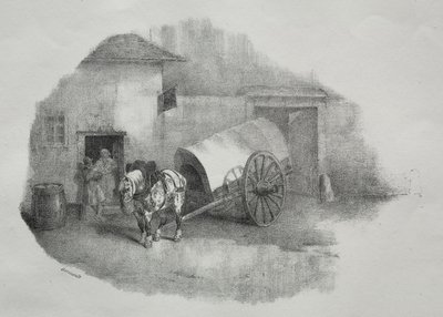 Kärryhevonen vedetty ulos lieteistä tekijältä Theodore Gericault