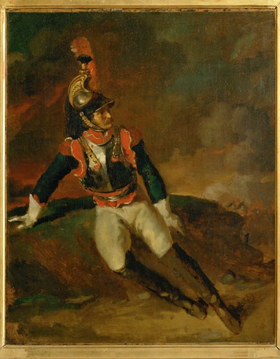Cuirassier blesse, luonnos ... tekijältä Theodore Gericault