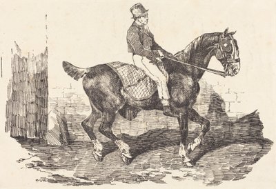 Groom Mounted on a Carriage-Horse (Vaunuhevosen selässä istuva tallimies) tekijältä Theodore Gericault