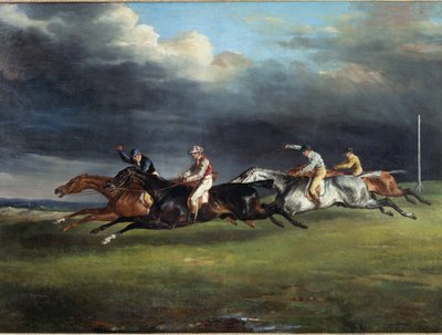 Horse Race sanoo derbyn Epsom Paintingissa, kirjoittanut Theodore Gericault tekijältä Theodore Gericault