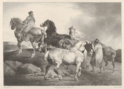 Hevoset, jotka on ajettu markkinoille tekijältä Theodore Gericault