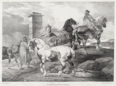 Hevoset matkalla messuille tekijältä Theodore Gericault