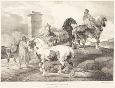 Hevoset matkalla markkinoille tekijältä Theodore Gericault