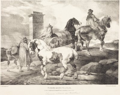 Hevoset matkalla markkinoille tekijältä Theodore Gericault