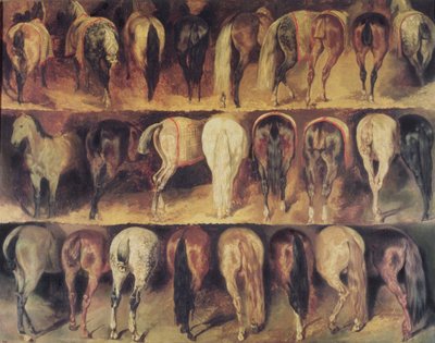 Hevosten takaraajat tekijältä Theodore Gericault
