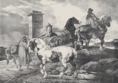 Hevoset messuille, 1821 tekijältä Theodore Gericault