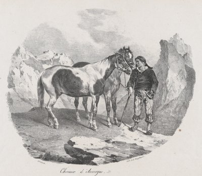 Auvergnen hevoset, 1822. tekijältä Theodore Gericault