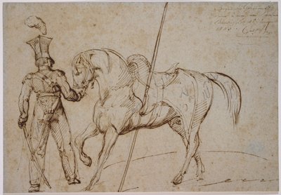 Lancer ja hevonen tekijältä Theodore Gericault