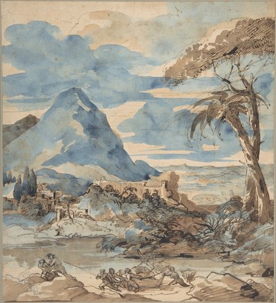 Maisema kalastajien kanssa tekijältä Theodore Gericault