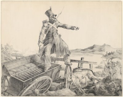 Tykkivaunu (Artillery Caisson) tekijältä Theodore Gericault