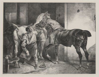 Englantilainen kengittäjä (The English Farrier) tekijältä Theodore Gericault