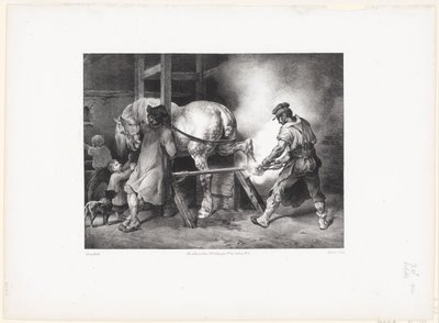 Le Maréchal flamand (Flaamilainen seppä) tekijältä Theodore Gericault