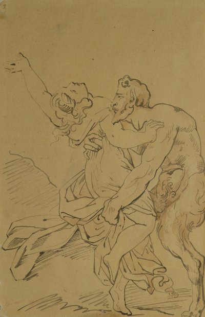 Nymfi ja satyyri tekijältä Theodore Gericault