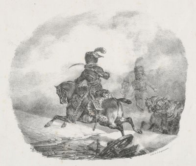 Keisarillisen kaartin kevyen tykistön upseeri (Light Artillery Officer of the Imperial Guard) tekijältä Theodore Gericault