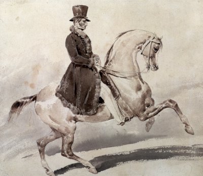 Ratsastaja turkisreunaisessa takissa tekijältä Theodore Gericault