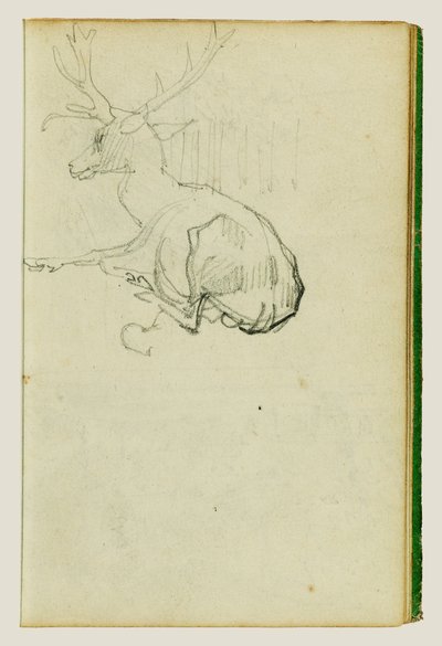 Istuva hirvi tekijältä Theodore Gericault