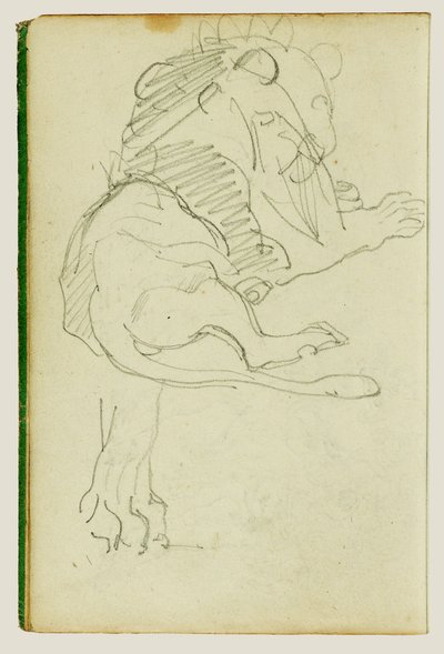Istuva leijona tekijältä Theodore Gericault
