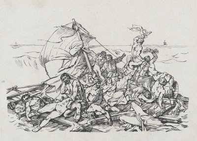 Meduse-laivan haaksirikko, 1820 tekijältä Theodore Gericault