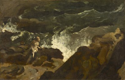 Haaksirikko rannalla, noin 1822-3 (öljy paperille ja kankaalle kiinnitettynä). tekijältä Theodore Gericault