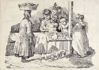 Nukkuvan kalan myyjä, tekijältä Theodore Gericault