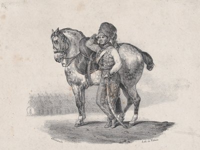 Hussardien trumpetti, 1823. tekijältä Theodore Gericault