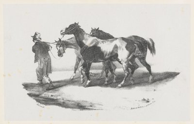 Kolme hevosta viedään teurastamoon (Three Horses Being Led to the Slaughterhouse) tekijältä Theodore Gericault