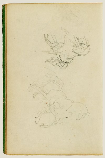 Kaksi tutkimusta kasvatuksessa olevasta hevosesta tekijältä Theodore Gericault