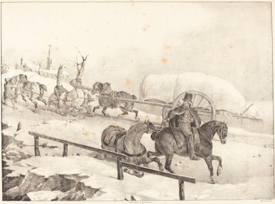 Wagoner kiipeämässä mäkeen tekijältä Theodore Gericault