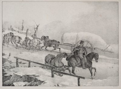 Wagoner kiipeämässä mäkeen tekijältä Theodore Gericault