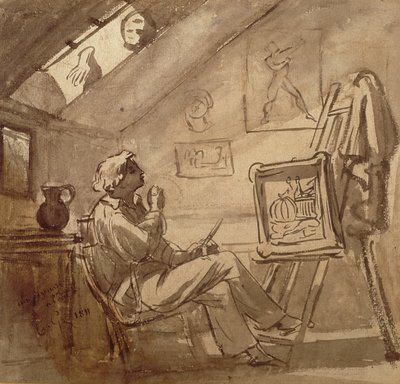 Nuori taidemaalari studiossaan tekijältä Theodore Gericault