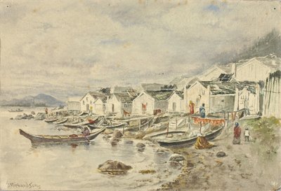 Ranch Native Village, Sitka, 1884. tekijältä Theodore J. Richardson