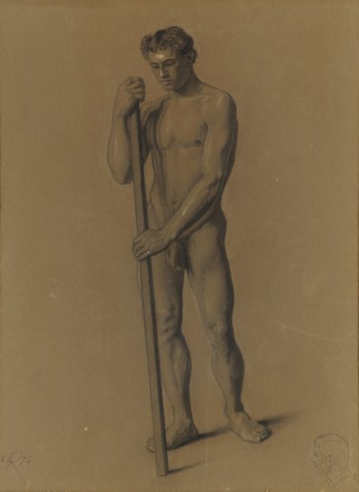Tutkimus mieshahmosta, 1875 tekijältä Theodore Robinson