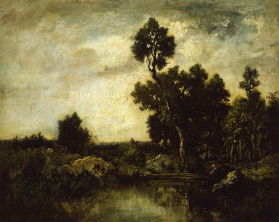 Maisema, noin 1850 tekijältä Pierre Etienne Theodore Rousseau