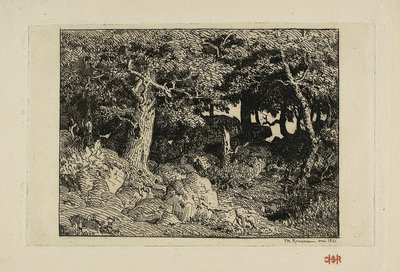 Rock Oaks tekijältä Theodore Rousseau
