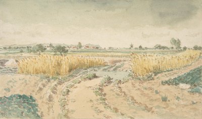 Vehnäpellot, 1865. tekijältä Theodore Rousseau