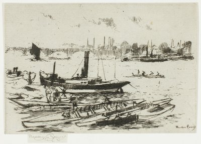 Steam Launch, Chelsea Embankment tekijältä Theodore Roussel